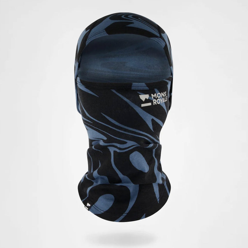MONS ROYALE Santa Rosa Merino Balaclava - Signal Lost Goblin Blue