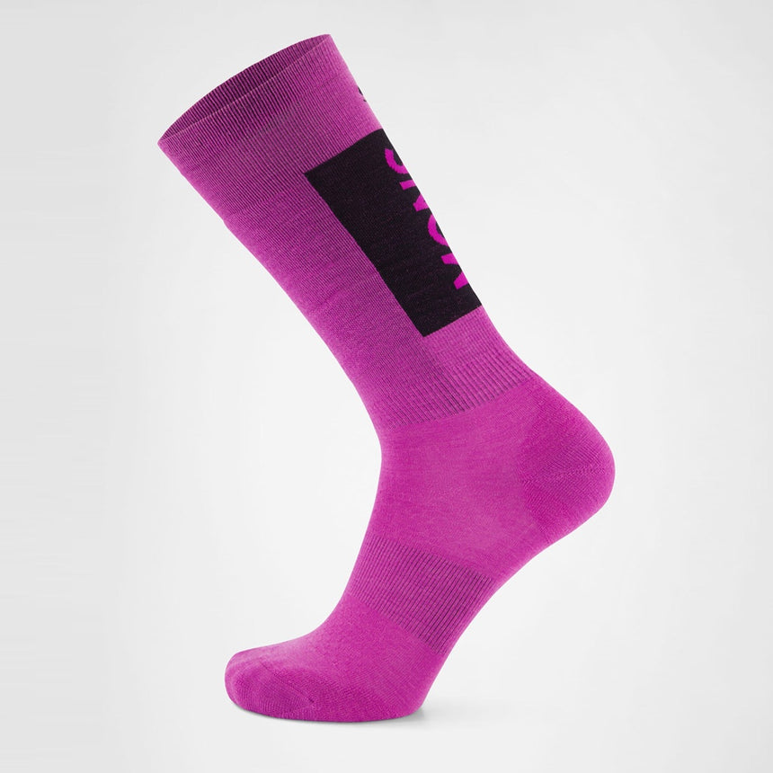 MONS ROYALE Unisex Atlas Merino Snow Sock - Purple Bolt