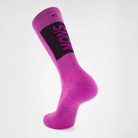 MONS ROYALE Unisex Atlas Merino Snow Sock - Purple Bolt