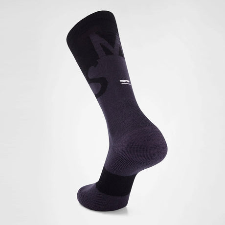 MONS ROYALE Unisex Ultra Cushion Merino Snow Sock - Black/9 Iron