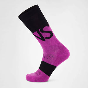 MONS ROYALE Unisex Ultra Cushion Snow Sock - Purple Bolt/Black