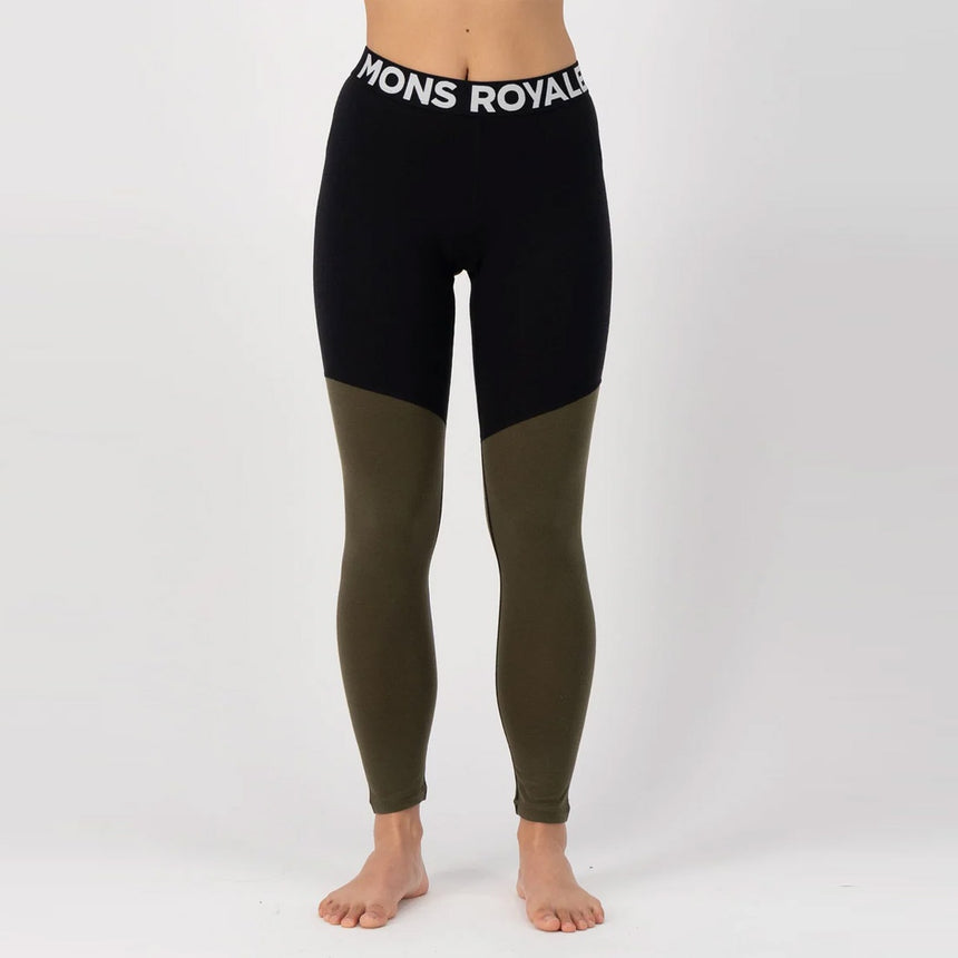 MONS ROYALE Women's Cascade Merino Legging - Dark Olive