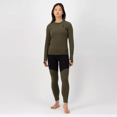 MONS ROYALE Women's Cascade Merino Legging - Dark Olive