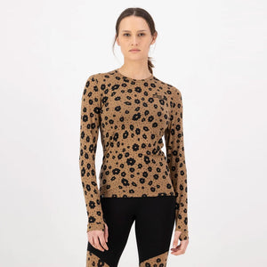 MONS ROYALE Women's Cascade Merino Long Sleeve - Aoraki Lily Toffee