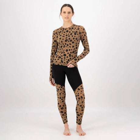 MONS ROYALE Women's Cascade Merino Long Sleeve - Aoraki Lily Toffee