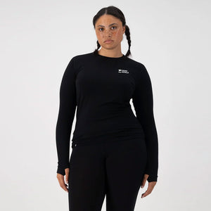 MONS ROYALE Women's Cascade Merino Long Sleeve - Black