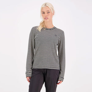 MONS ROYALE Women's Icon Merino Long Sleeve - MR Stripe