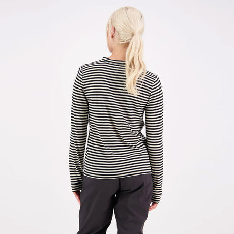 MONS ROYALE Women's Icon Merino Long Sleeve - MR Stripe