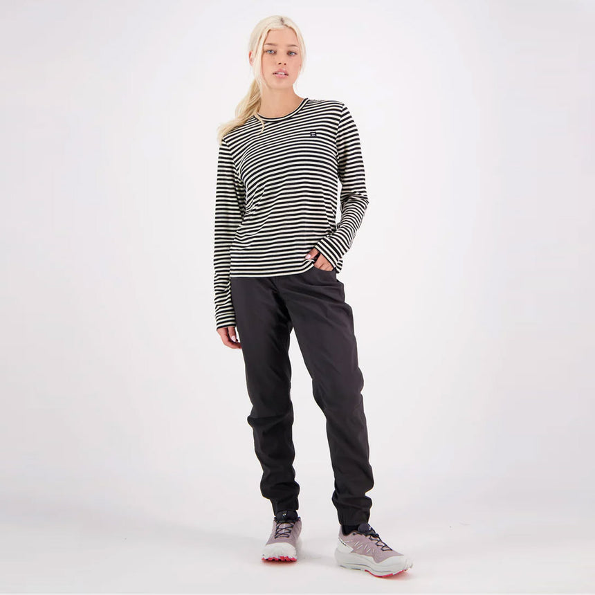 MONS ROYALE Women's Icon Merino Long Sleeve - MR Stripe