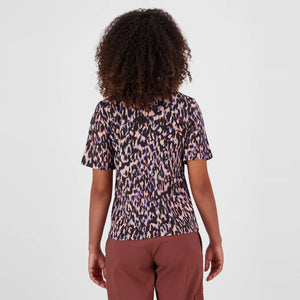 MONS ROYALE Women's Icon Merino Tee - Rock Leopard