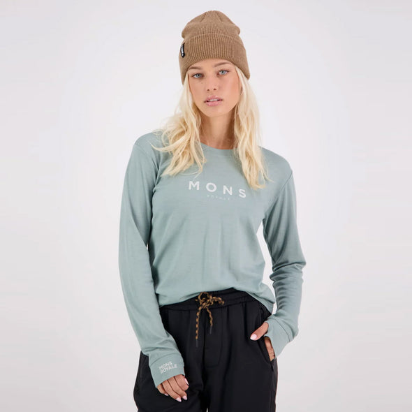 MONS ROYALE Women's Yotei Classic Long Sleeve - Iceberg