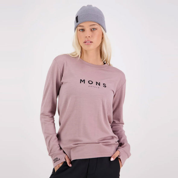 MONS ROYALE Women's Yotei Classic Long Sleeve - Mauve Haze