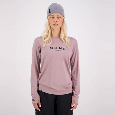 MONS ROYALE Women's Yotei Classic Long Sleeve - Mauve Haze