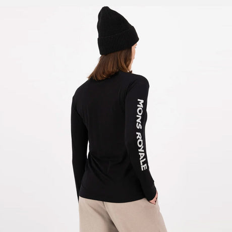 MONS ROYALE Women's Yotei Merino Classic Long Sleeve - Black