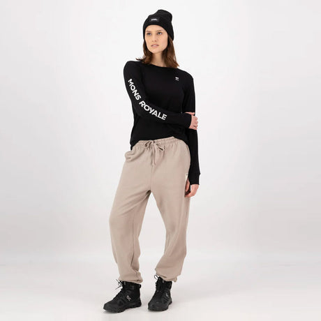 MONS ROYALE Women's Yotei Merino Classic Long Sleeve - Black
