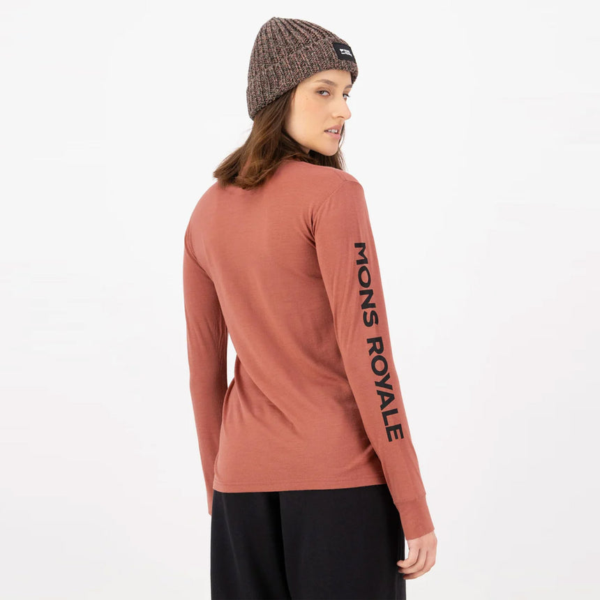MONS ROYALE Women's Yotei Merino Classic Long Sleeve - Canyon Rose