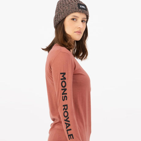 MONS ROYALE Women's Yotei Merino Classic Long Sleeve - Canyon Rose