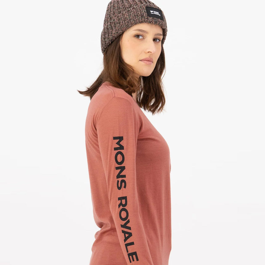 MONS ROYALE Women's Yotei Merino Classic Long Sleeve - Canyon Rose