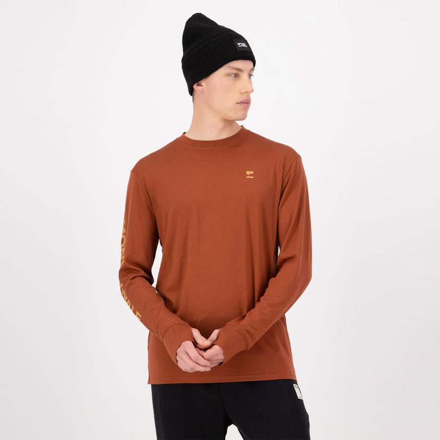 MONS ROYALE Yotei Merino Classic Long Sleeve - Sienna