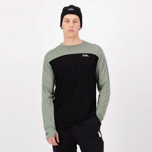 MONS ROYALE Yotei Merino Long Sleeve - Willow/Black