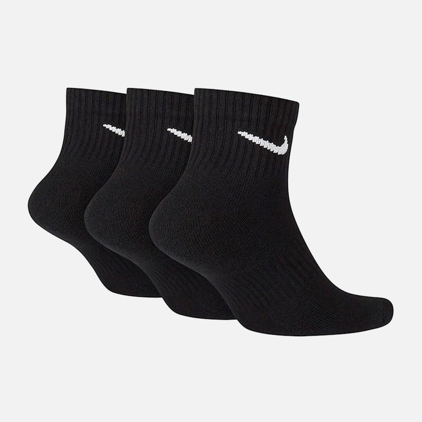 NIKE SB Everyday Cushion Ankle Sock 3 Pack - Black Swoosh