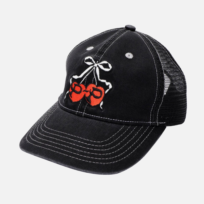 PASSPORT Cherries Leagues Trucker - Washed Black