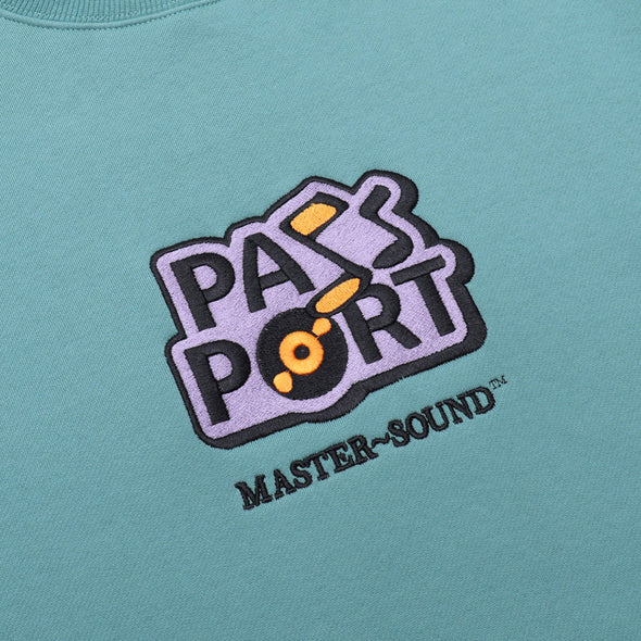 PASSPORT Master-Sound Embroidered Sweater - Washed Out Teal