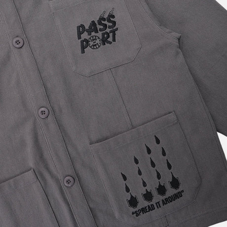 PASSPORT Shop Rules Painters Jacket - Grey