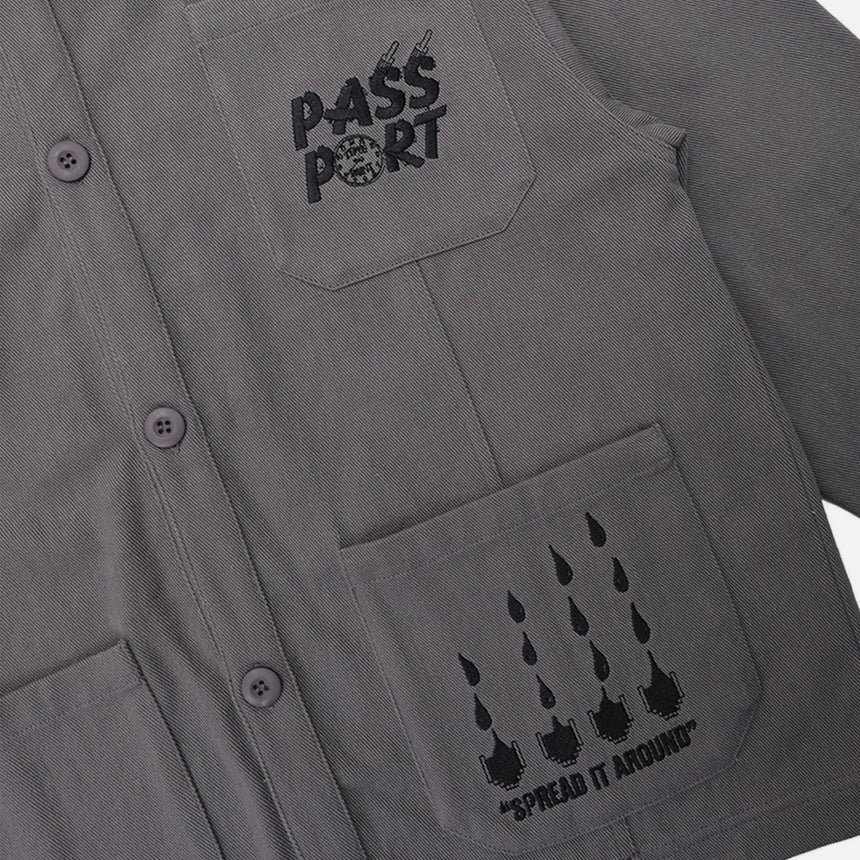 PASSPORT Shop Rules Painters Jacket - Grey