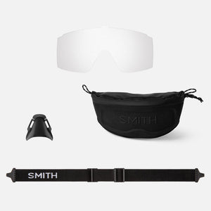 SMITH Pursuit Sunglasses - Matte Black/ChromaPop Glacier Photochromic Copper to Gray with Blue Mirror