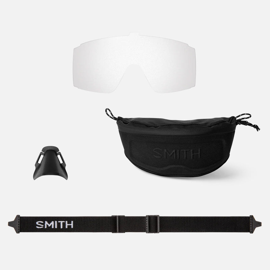 SMITH Pursuit Sunglasses - Matte Black/ChromaPop Glacier Photochromic Copper to Gray with Blue Mirror