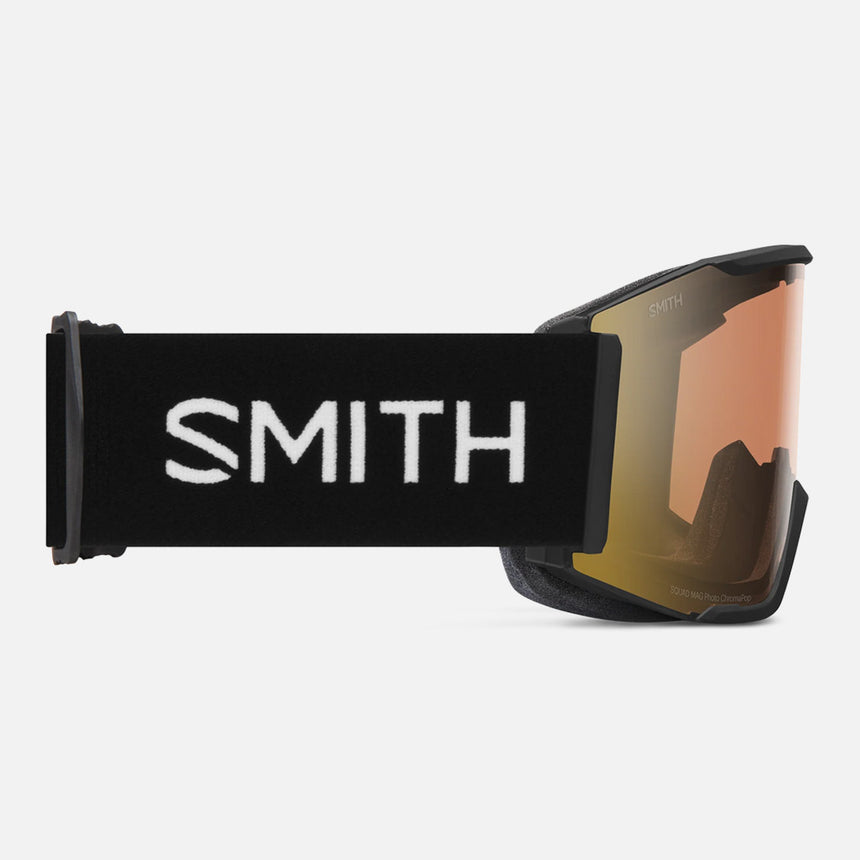 SMITH Squad Mag Low Bridge Goggle 2026 - Black/ChromaPop Pro Photochromic Gold Mirror