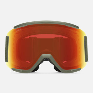 SMITH Squad XL Goggle 2026 - Fatigue Green/ChromaPop Everyday Red Mirror