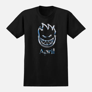SPITFIRE X April Chrome Bighead Tee - Black
