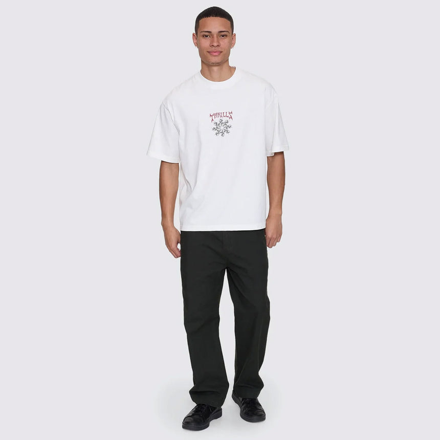 THRILLS Stagger Oversize Box Crop Tee - Dirty White