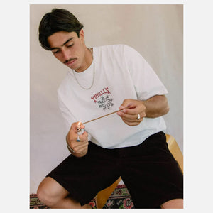 THRILLS Stagger Oversize Box Crop Tee - Dirty White
