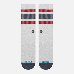 STANCE Boyd Pop Stitch Crew Sock - Heather Grey