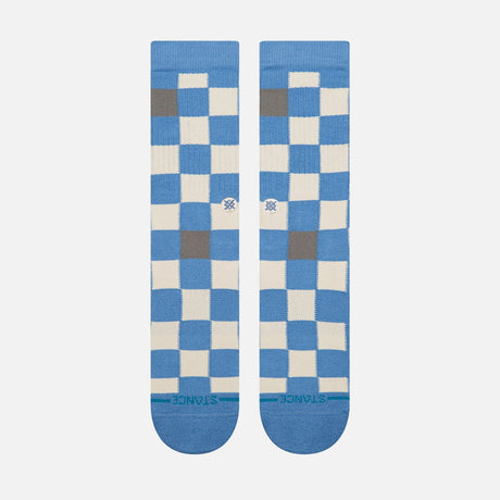 STANCE Chef Check Crew Sock - Capri Blue