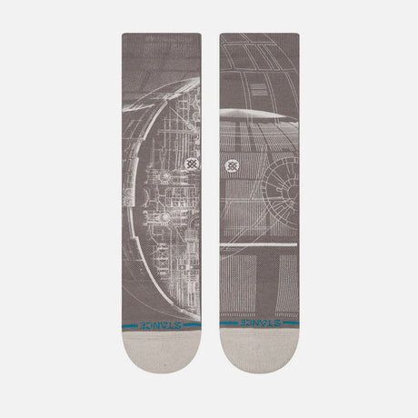 STANCE Star Wars Death Star Crew Sock - Grey