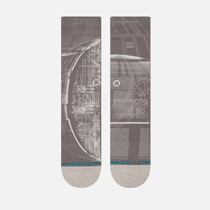 STANCE Star Wars Death Star Crew Sock - Grey