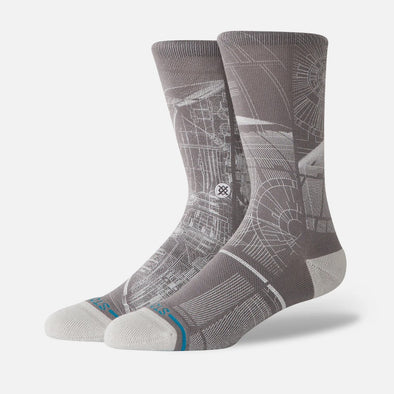 STANCE Star Wars Death Star Crew Sock - Grey