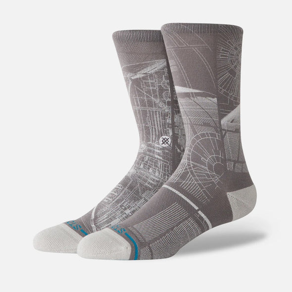 STANCE Star Wars Death Star Crew Sock - Grey