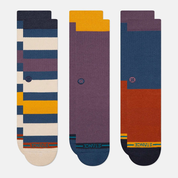 STANCE Dexter Crew Sock 3 Pack - Dark Royal