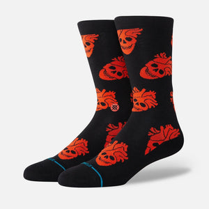 STANCE Fallin In Skull Crew Sock - Black