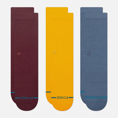 STANCE Icon 3 Pack Sock - Wine