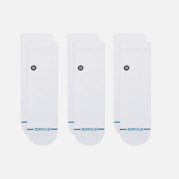 STANCE Icon Quarter Sock 3 Pack - White