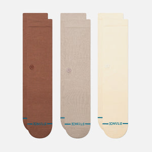 STANCE Icon Sock 3 Pack - Brown