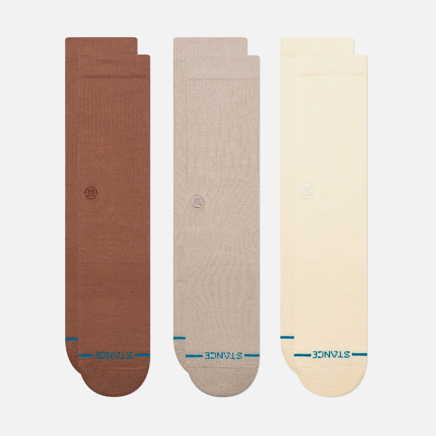 STANCE Icon Sock 3 Pack - Brown