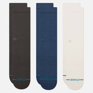 STANCE Icon Sock 3 Pack - Charcoal