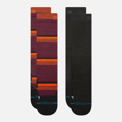 STANCE Nightride Mid Poly Snow Sock 2 Pack - Black